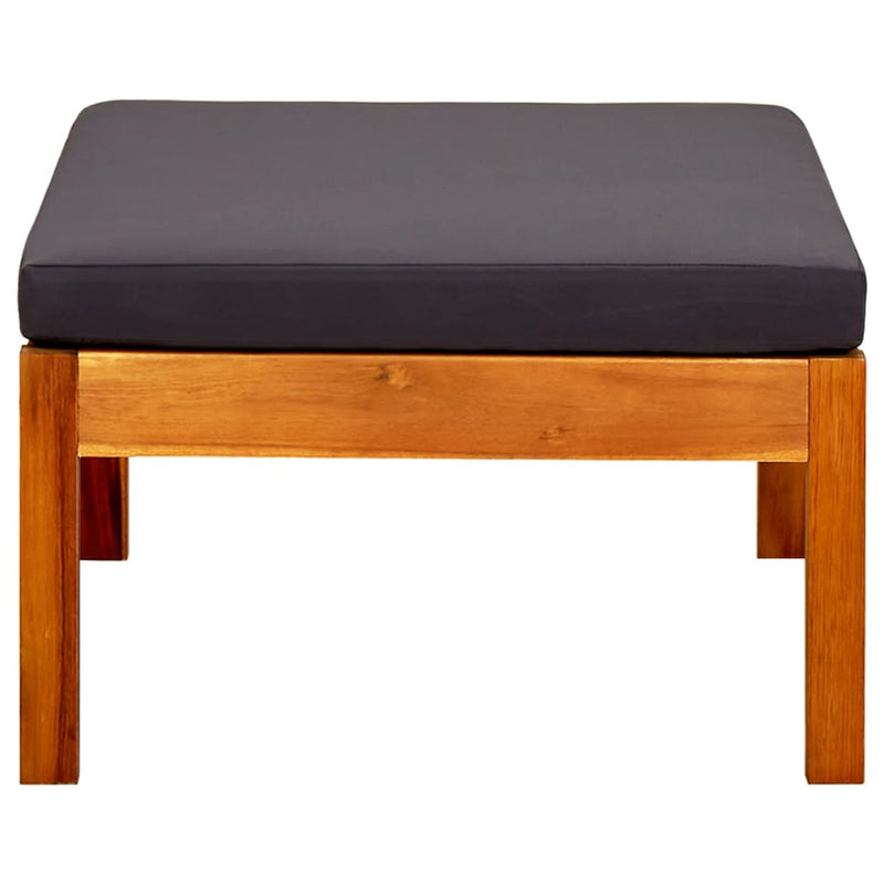 Garden Bench with Canopy and Footrests Solid Acacia Wood Payday Deals