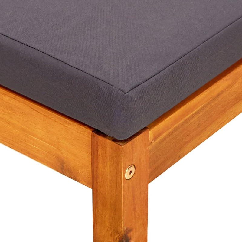 Garden Bench with Canopy and Footrests Solid Acacia Wood Payday Deals