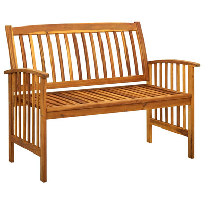 Garden Bench with Cushion 119 cm Solid Acacia Wood Payday Deals