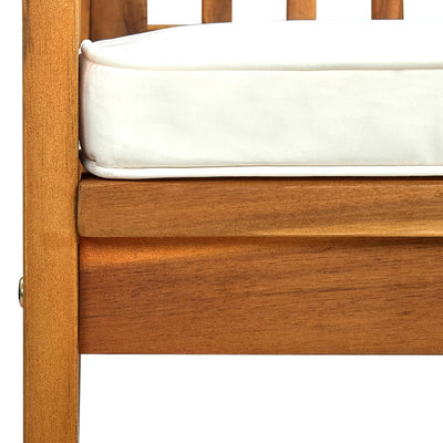 Garden Bench with Cushion 119 cm Solid Acacia Wood Payday Deals