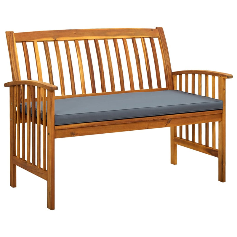 Garden Bench with Cushion 119 cm Solid Acacia Wood Payday Deals