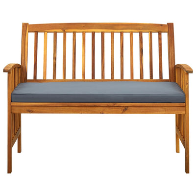 Garden Bench with Cushion 119 cm Solid Acacia Wood Payday Deals