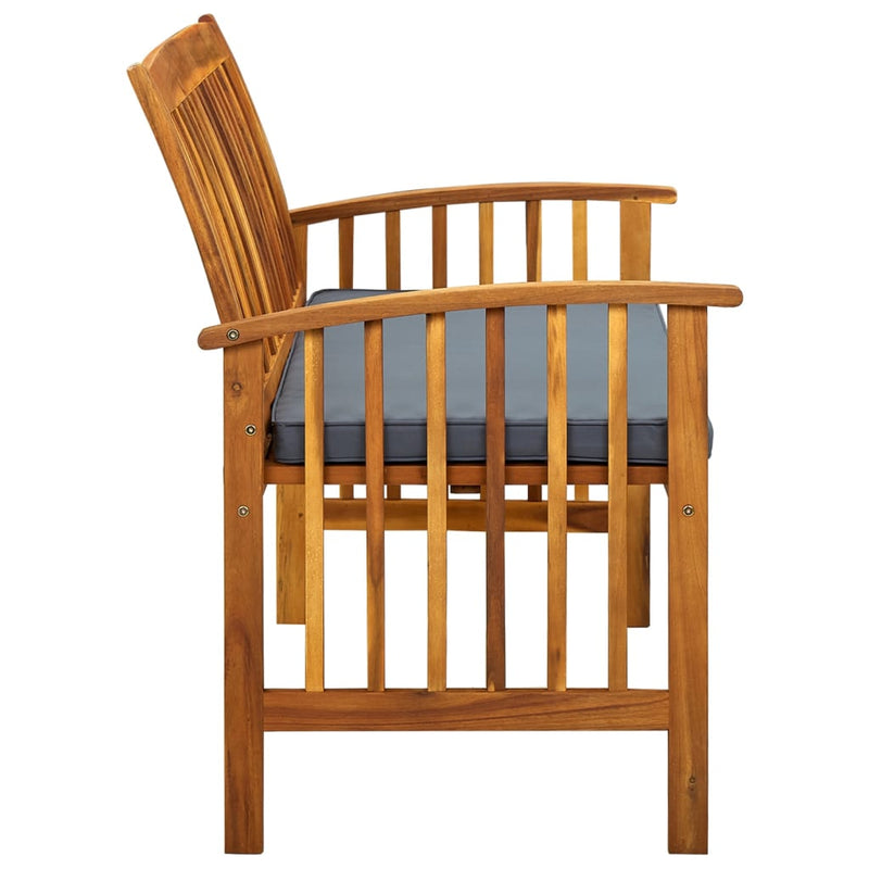 Garden Bench with Cushion 119 cm Solid Acacia Wood Payday Deals