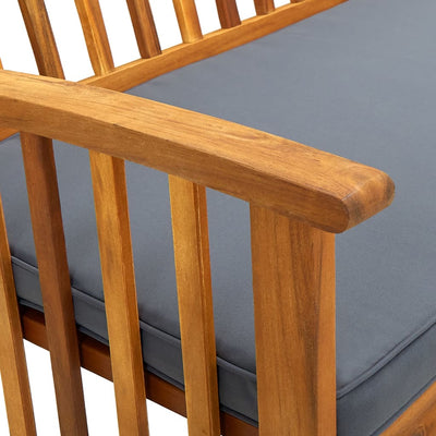 Garden Bench with Cushion 119 cm Solid Acacia Wood Payday Deals