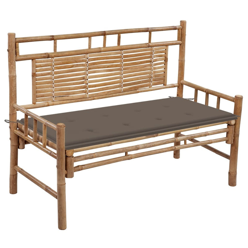 Garden Bench with Cushion 120 cm Bamboo Payday Deals