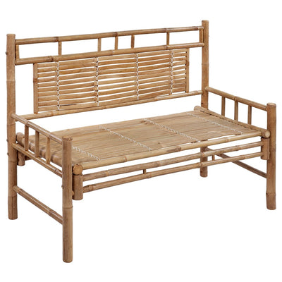 Garden Bench with Cushion 120 cm Bamboo Payday Deals
