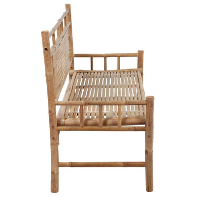 Garden Bench with Cushion 120 cm Bamboo Payday Deals