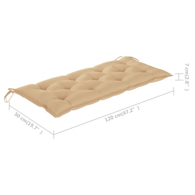 Garden Bench with Cushion 120 cm Bamboo Payday Deals