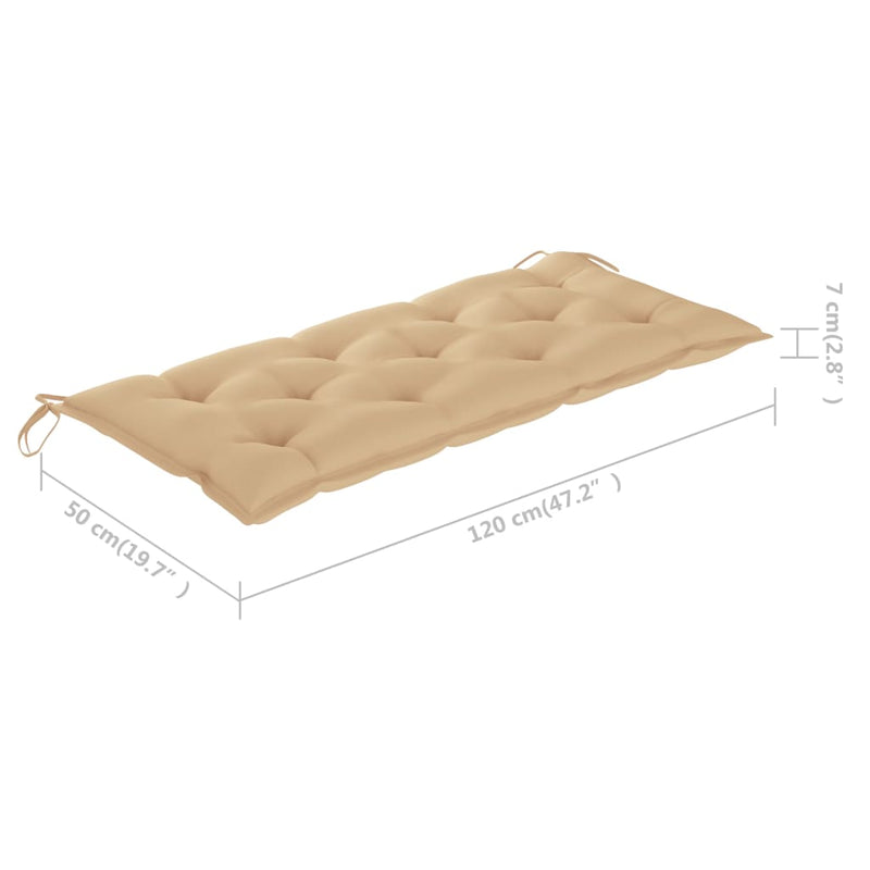 Garden Bench with Cushion 120 cm Bamboo Payday Deals