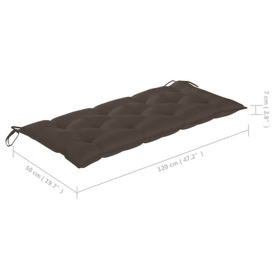 Garden Bench with Cushion 120 cm Solid Acacia Wood Payday Deals