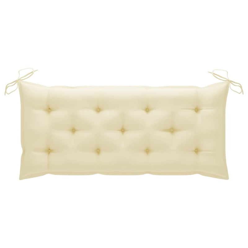 Garden Bench with Cushion 120 cm Solid Acacia Wood Payday Deals