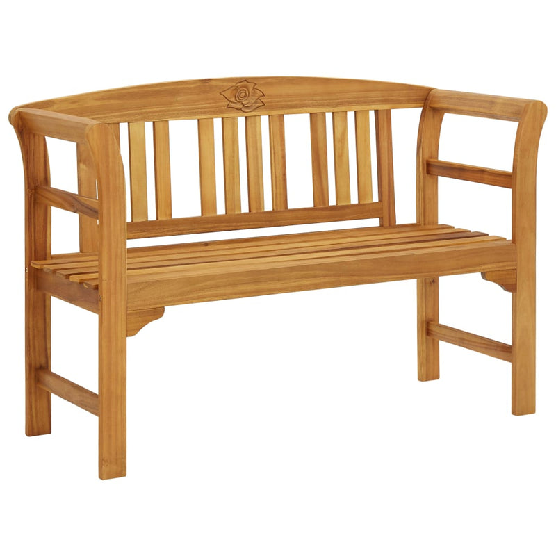 Garden Bench with Cushion 120 cm Solid Acacia Wood Payday Deals