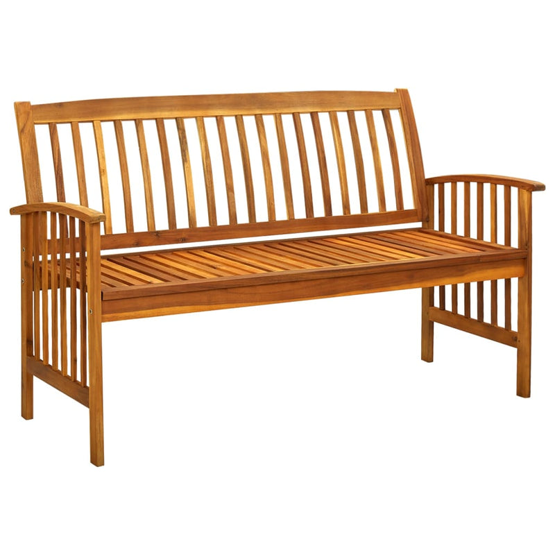 Garden Bench with Cushion 147 cm Solid Acacia Wood Payday Deals