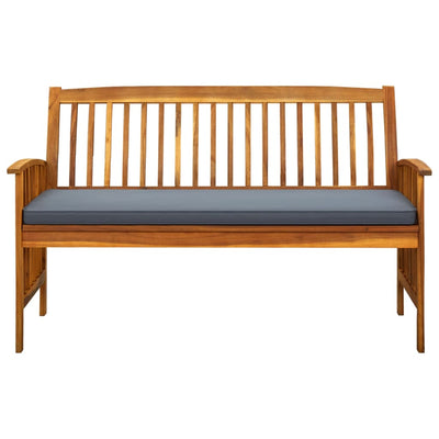 Garden Bench with Cushion 147 cm Solid Acacia Wood Payday Deals