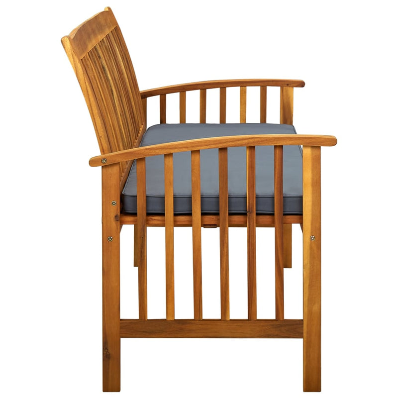 Garden Bench with Cushion 147 cm Solid Acacia Wood Payday Deals