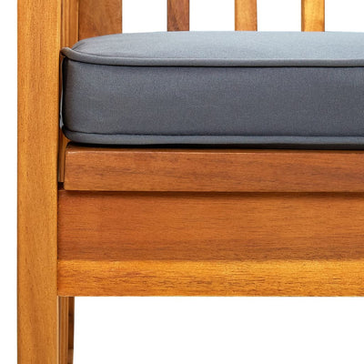 Garden Bench with Cushion 147 cm Solid Acacia Wood Payday Deals