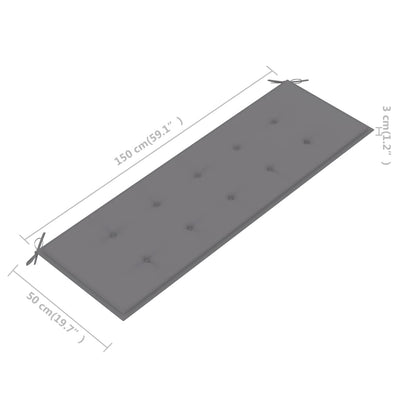 Garden Bench with Cushion 157 cm Solid Acacia Wood Payday Deals