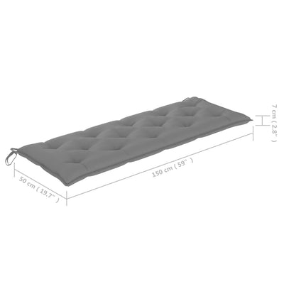 Garden Bench with Cushion 157 cm Solid Acacia Wood Payday Deals