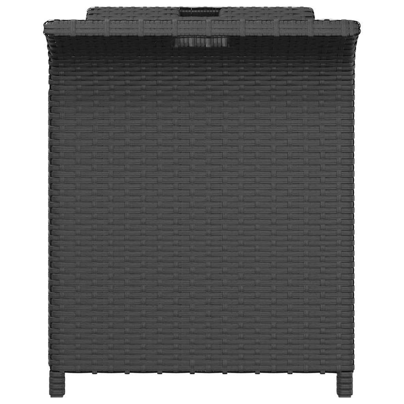 Garden Bench with Cushion Black 116x46x57 cm Poly Rattan Payday Deals