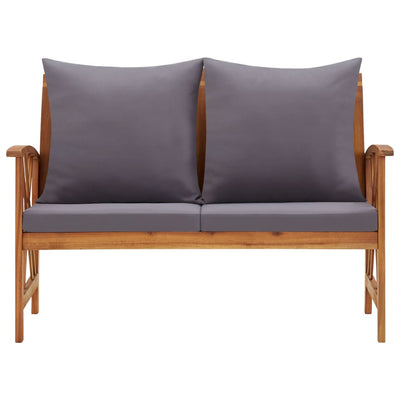 Garden Bench with Cushions 119 cm Solid Acacia Wood Payday Deals