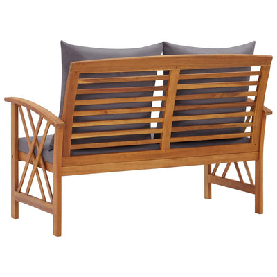 Garden Bench with Cushions 119 cm Solid Acacia Wood Payday Deals