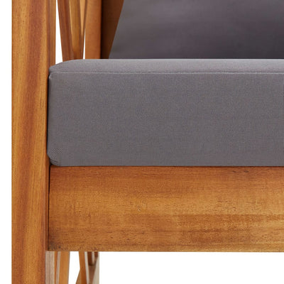Garden Bench with Cushions 119 cm Solid Acacia Wood Payday Deals
