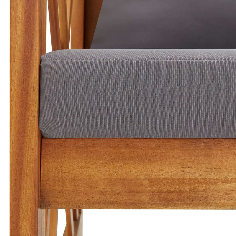 Garden Bench with Cushions 119 cm Solid Acacia Wood Payday Deals