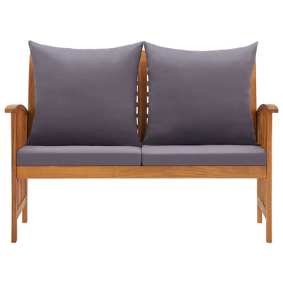 Garden Bench with Cushions 119 cm Solid Acacia Wood Payday Deals