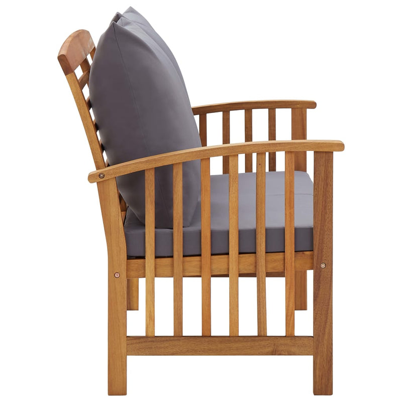 Garden Bench with Cushions 119 cm Solid Acacia Wood Payday Deals