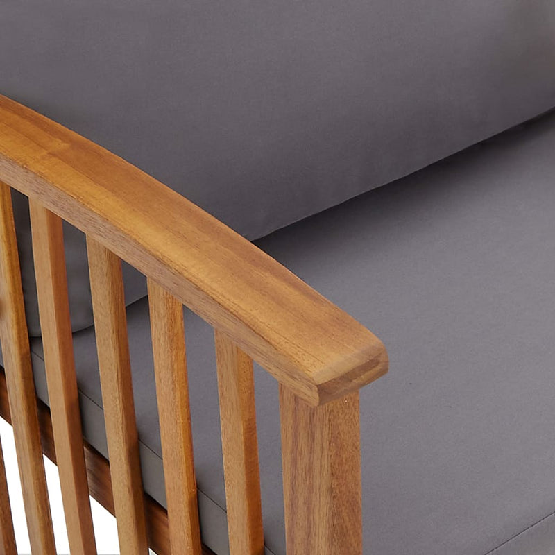 Garden Bench with Cushions 119 cm Solid Acacia Wood Payday Deals