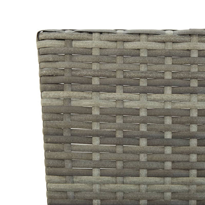Garden Bench with Cushions 176 cm Grey Poly Rattan Payday Deals