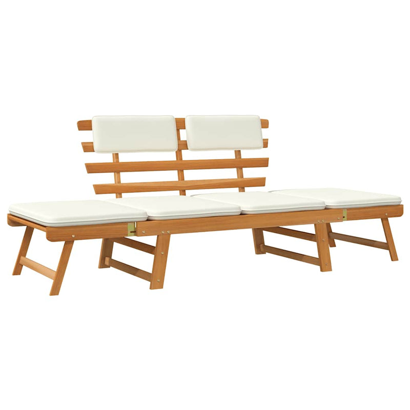 Garden Bench with Cushions 2-in-1 190 cm Solid Acacia Wood Payday Deals