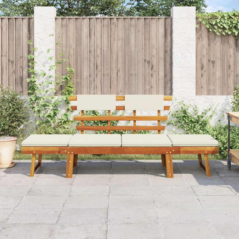 Garden Bench with Cushions 2-in-1 190 cm Solid Acacia Wood Payday Deals