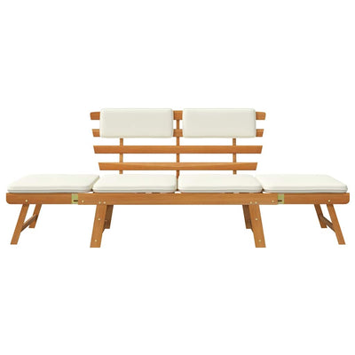 Garden Bench with Cushions 2-in-1 190 cm Solid Acacia Wood Payday Deals