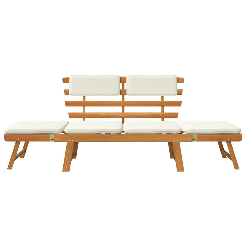 Garden Bench with Cushions 2-in-1 190 cm Solid Acacia Wood Payday Deals