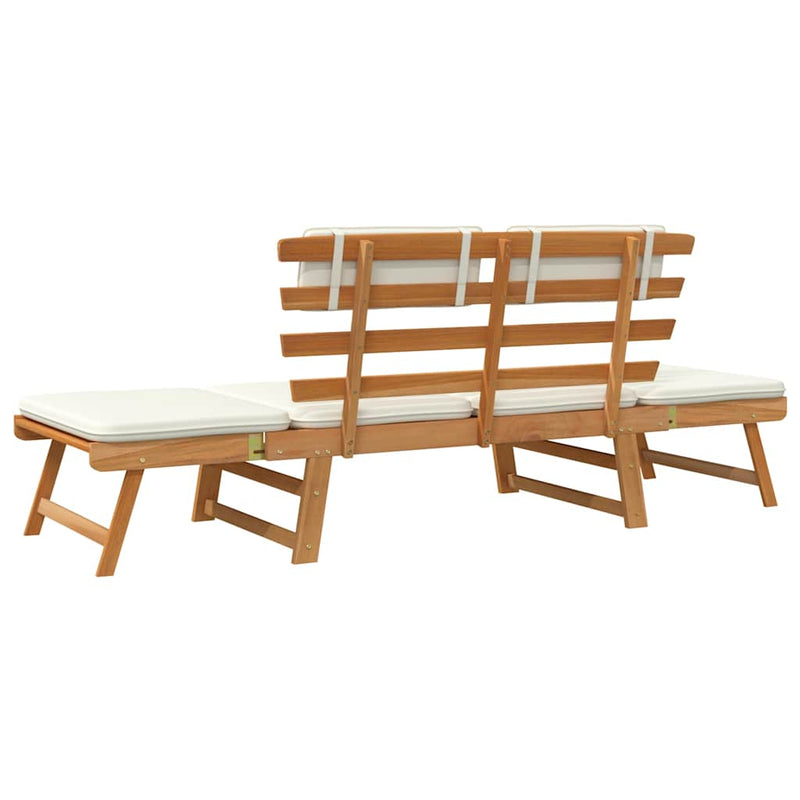 Garden Bench with Cushions 2-in-1 190 cm Solid Acacia Wood Payday Deals