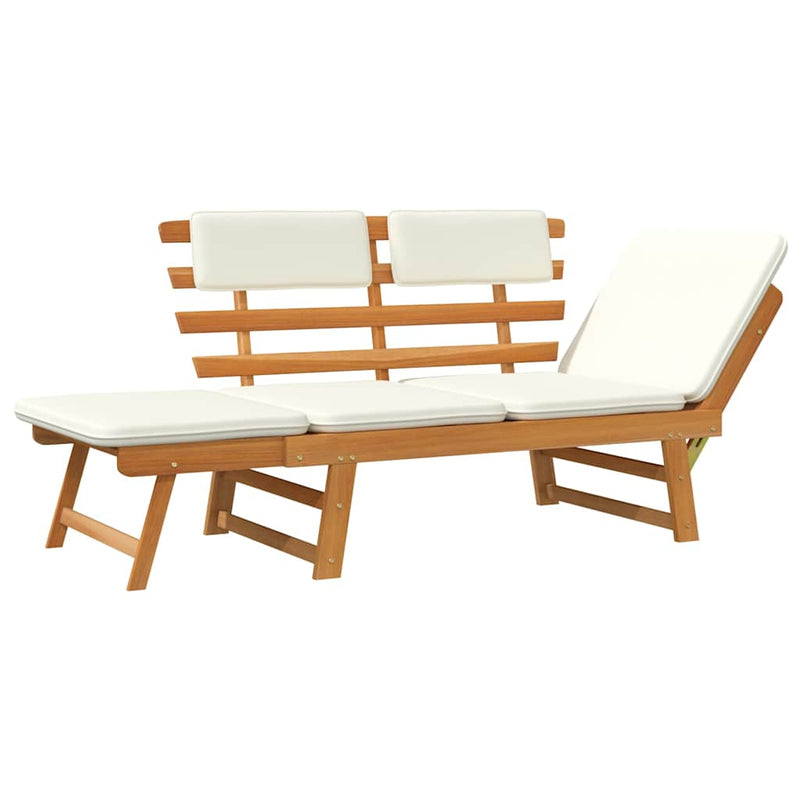 Garden Bench with Cushions 2-in-1 190 cm Solid Acacia Wood Payday Deals