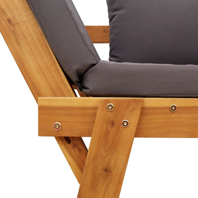 Garden Bench with Cushions 2-in-1 Solid Wood Acacia Payday Deals