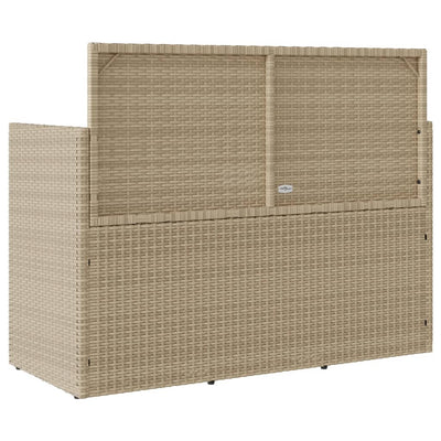 Garden Bench with Cushions Beige Poly Rattan Payday Deals