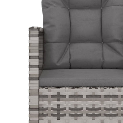 Garden Bench with Cushions Grey 105 cm Poly Rattan Payday Deals