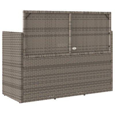 Garden Bench with Cushions Grey Poly Rattan Payday Deals