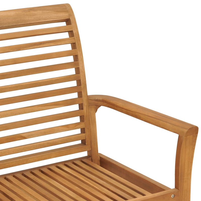 Garden Bench with Grey Cushion 112 cm Solid Teak Wood Payday Deals