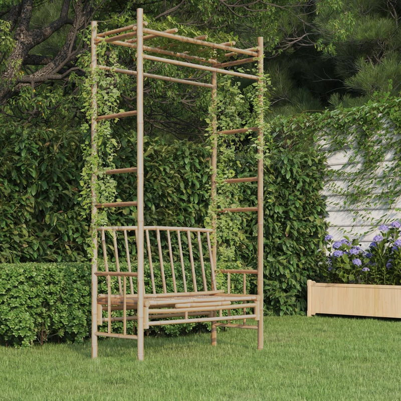Garden Bench with Pergola 116 cm Bamboo Payday Deals
