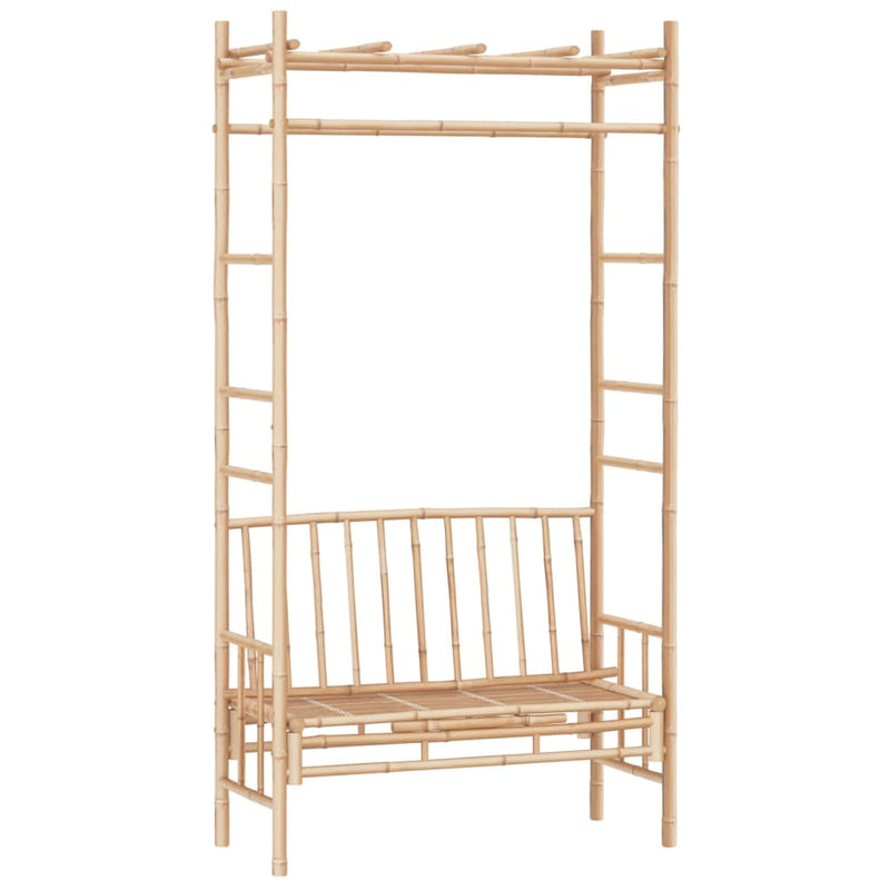 Garden Bench with Pergola 116 cm Bamboo Payday Deals