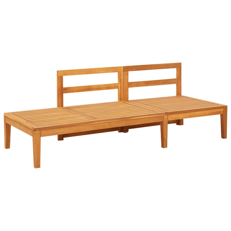 Garden Bench with Table Cream White Cushions Solid Acacia Wood Payday Deals