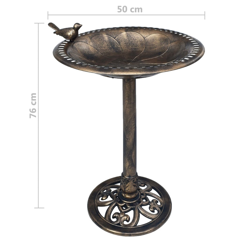 Garden Bird Bath Bronze Plastic Payday Deals