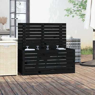 Garden Box Black 101x50.5x46.5 cm Solid Wood Pine Payday Deals