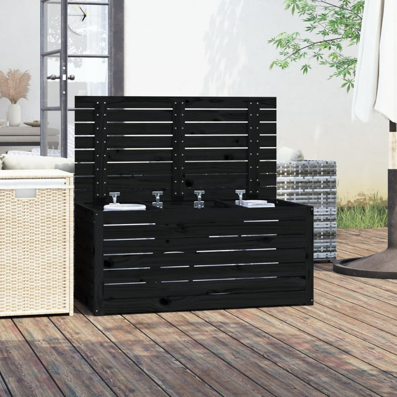 Garden Box Black 101x50.5x46.5 cm Solid Wood Pine Payday Deals