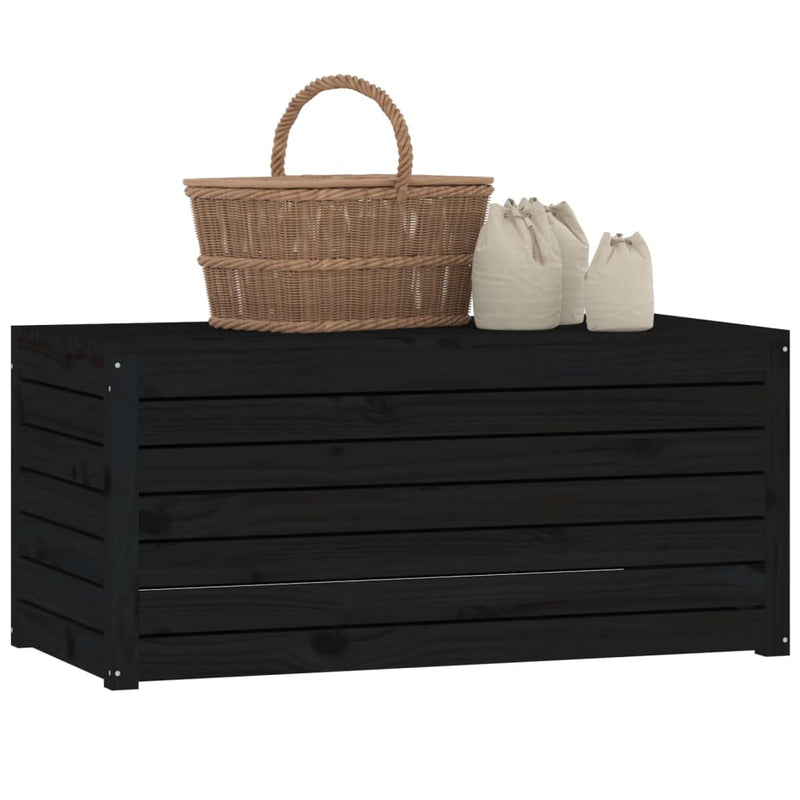 Garden Box Black 101x50.5x46.5 cm Solid Wood Pine Payday Deals
