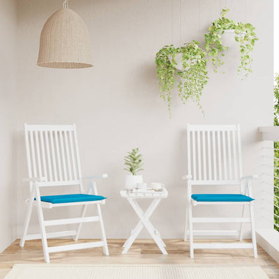 Garden Chair Cushions 2 pcs Blue 40x40x3 cm Fabric